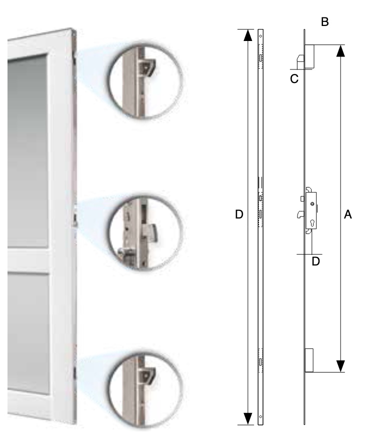 Cerradura Multipunto TESA: Seguridad Máxima para Puertas
