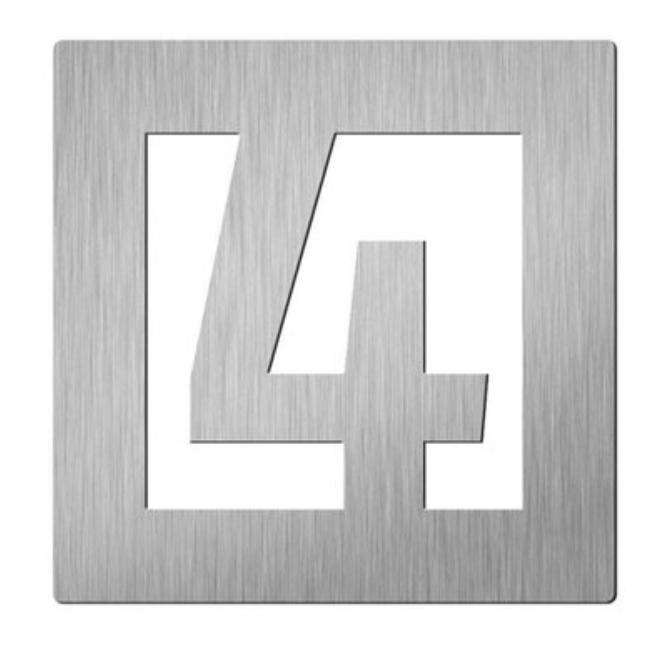 Números y Letras Didheya en Acero Inoxidable Mate