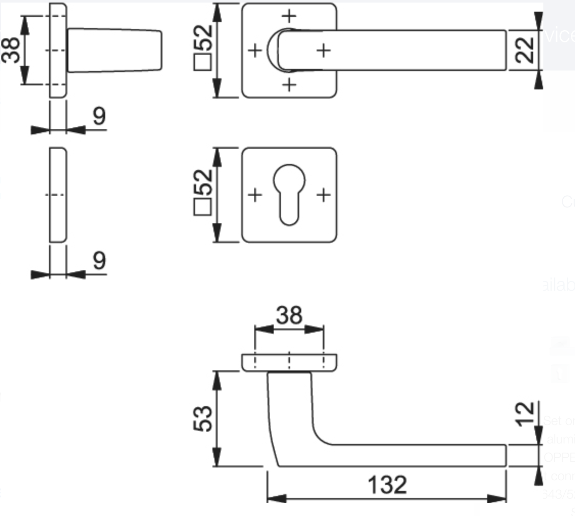 1643/52K DALLAS MANILLAS F1 ALUM PLATA 35-45MM HOP