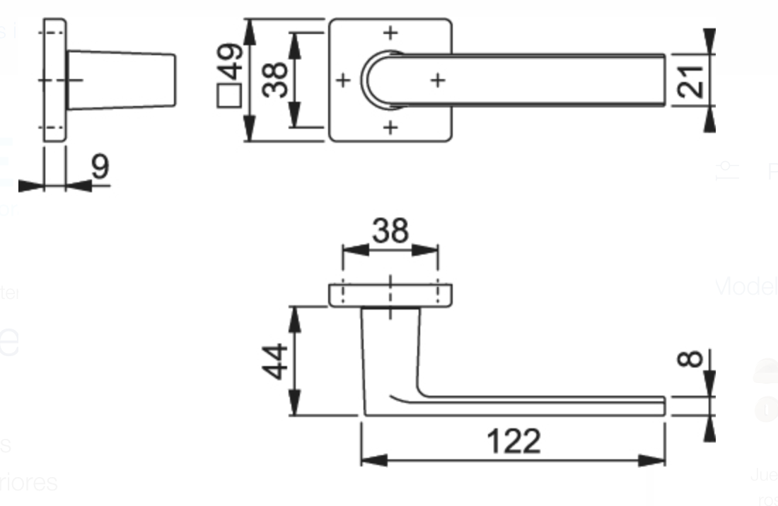 M1642/843K MANILLAS ANGELES ROSE CUAD C.BR 3719002