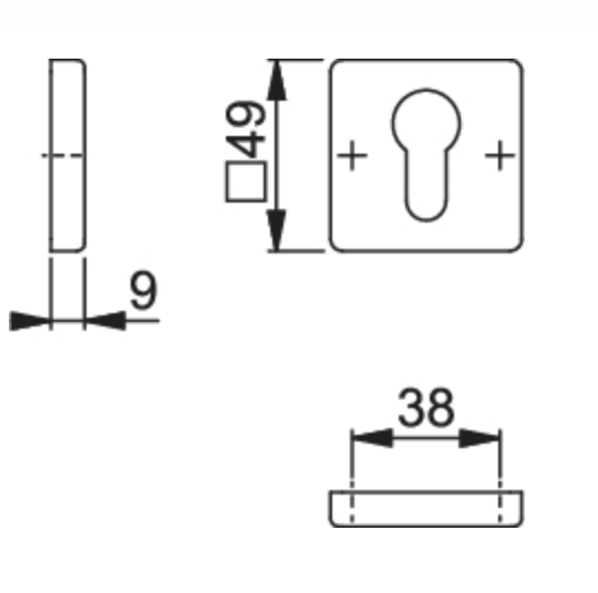 Bocallave Hoppe F9 Aluminio Inoxidable - Alta Durabilidad