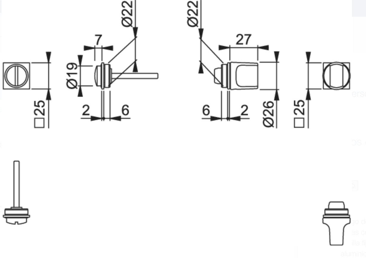 645S MINI KIT WC RECTANGULAR NEGRO MATE F9714M
