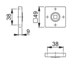 Roseta de Aluminio HOPPE F31-1 - Elegante y Duradera