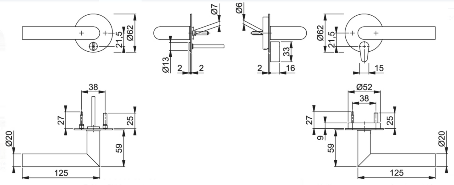 E1400Z/29NR AMSTERDAM MANIJAS CON ROSETA PRIVACIA
