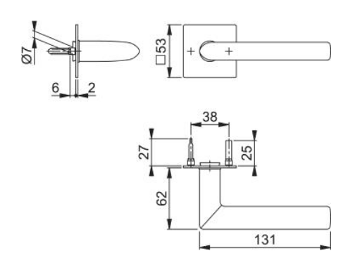 E1140Z/848 STOCKHOLM ROSETA PLANA CUADRA F69 INOX