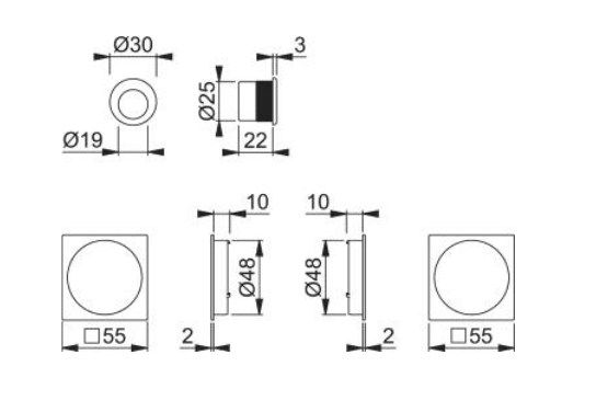 4921 SPAZIO KIT JALADERA CUADRADA ALU-PLATA F-1