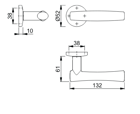E1440Z/19K MANILLAS VEGAS ROSETA REDONDA F69 INOX