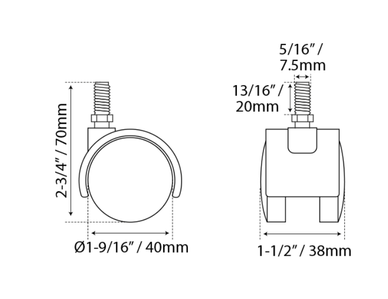 Rodaja JAKO 50mm con Roscas Media - Durable y Versátil
