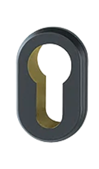 Mini Bocallave Negro Mate M846S para Puertas Interiores
