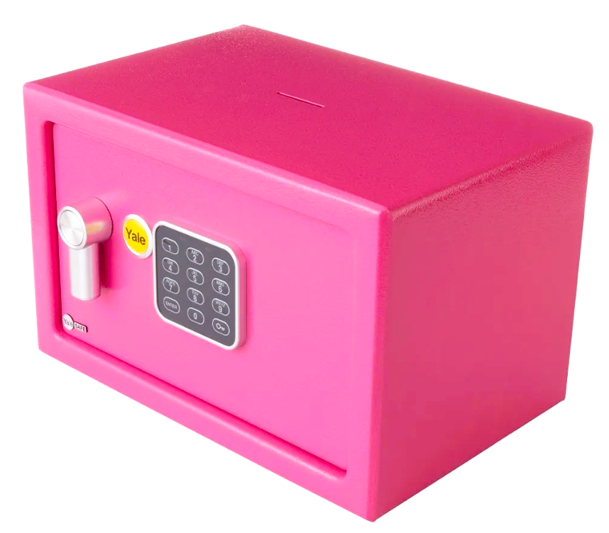 Caja Fuerte Alcancía Pequeña Rosa - Seguridad y Ahorro