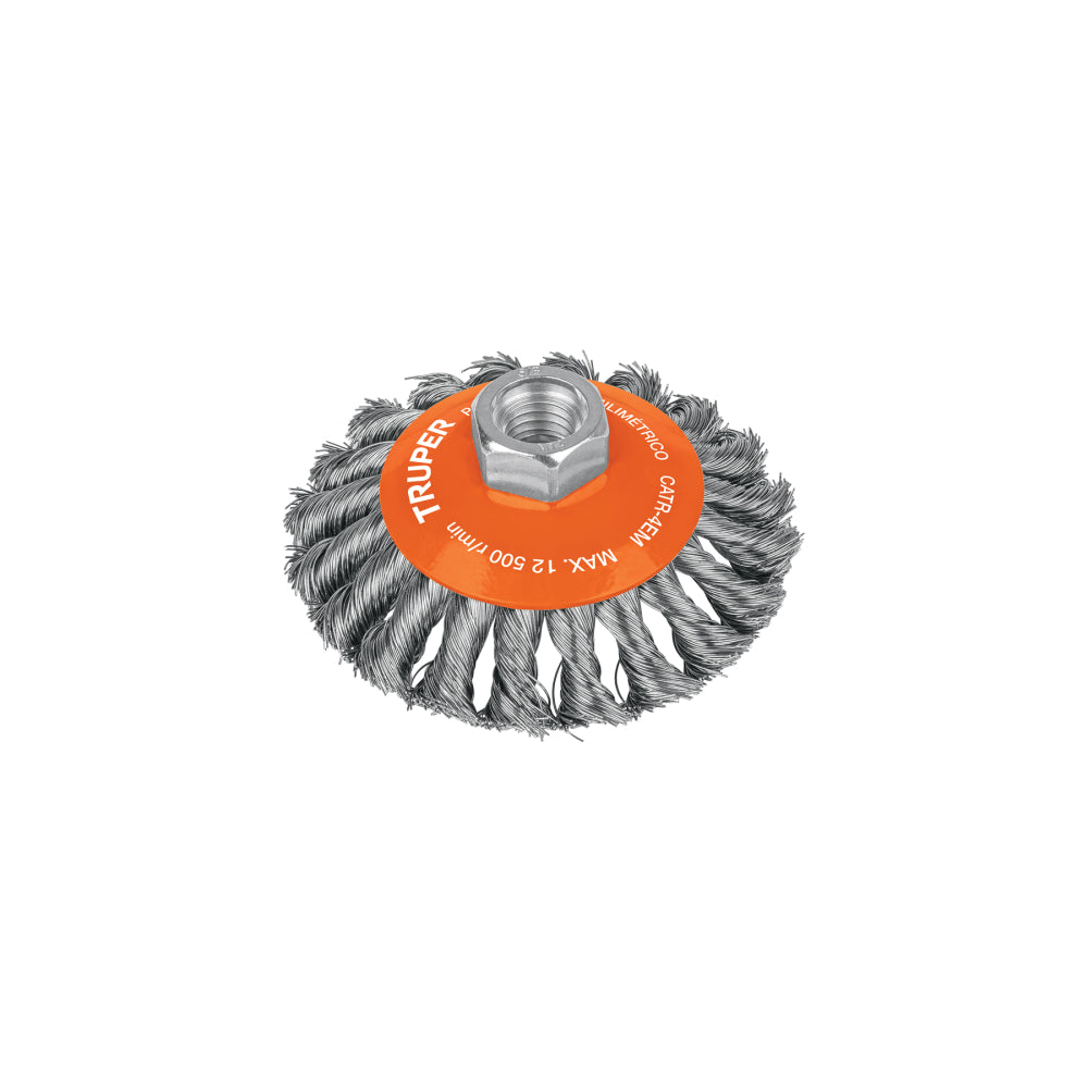 Carda Trenzada Tipo Plato para Esmeriladora, Pack de 4