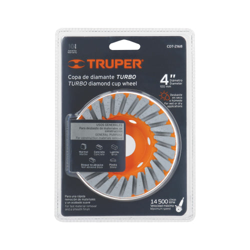 Copa Diamante Turbo 4" para Corte Preciso