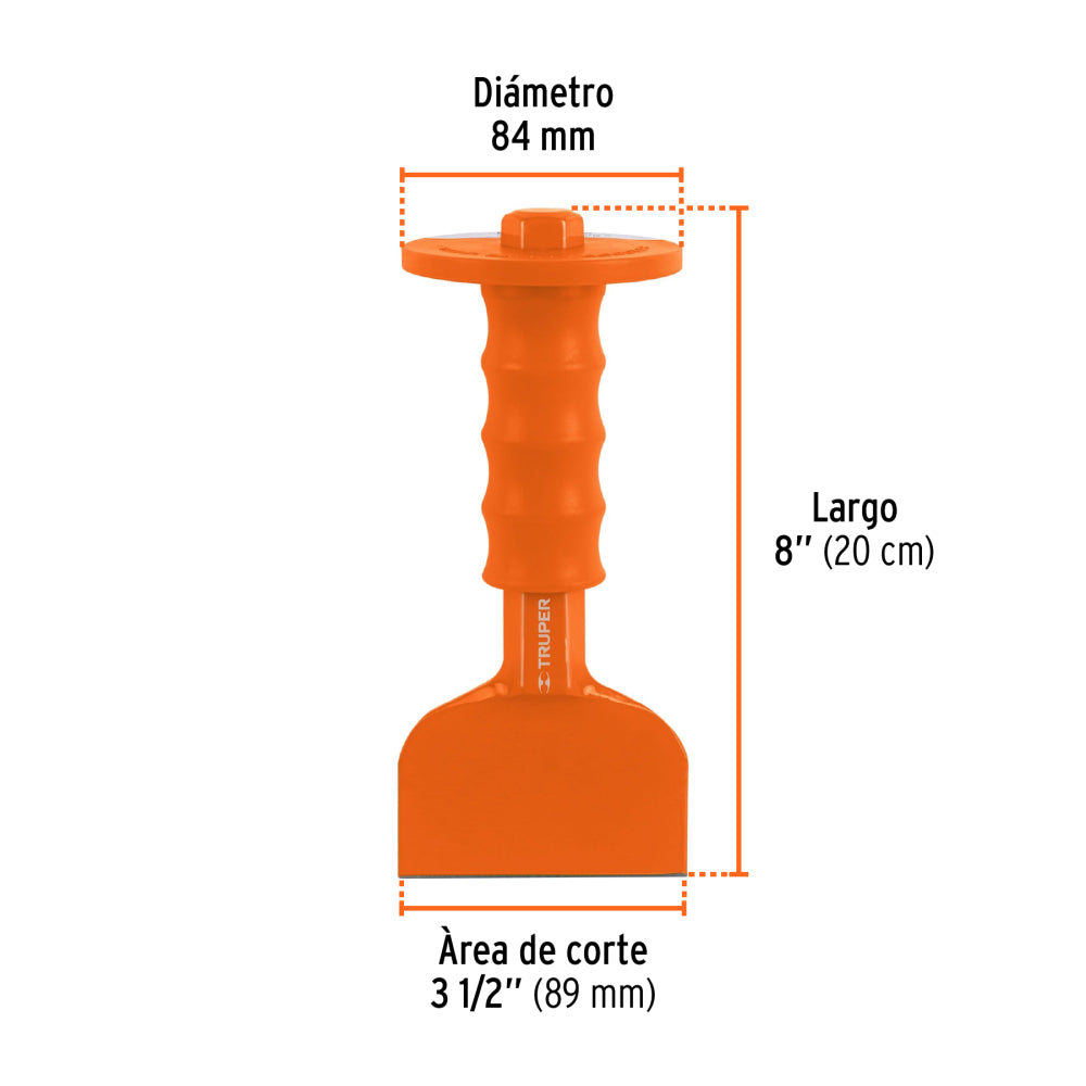CINCEL LADRILLERO, 3-1/2 X 8 CON GRIP