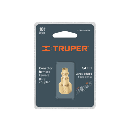 Conector Rápido Hembra 1/4 NPT Latón - Alta Durabilidad