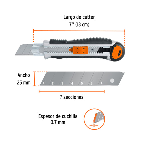 Cutter con Alma Metalica y Grip CUT-7XX