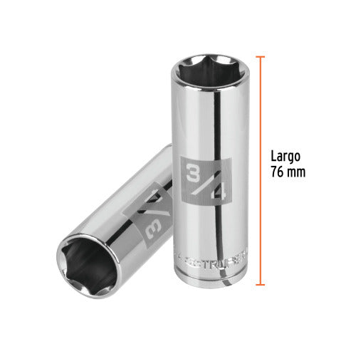 Dado Largo 3/4" 6 Puntas - Acero Resistente D-5324-H