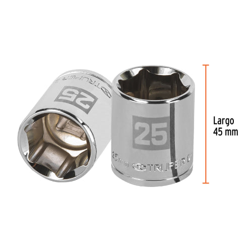 Dado de 6 Puntas 25 mm - Cromo Vanadio | Alta Resistencia