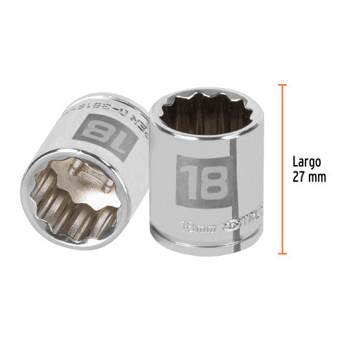 Dado de 12 Puntas 3/8' - Herramienta Profesional 18mm