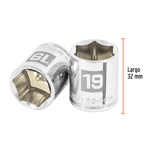 Dado 6 Puntas 3/8' 19mm - Herramienta Profesional