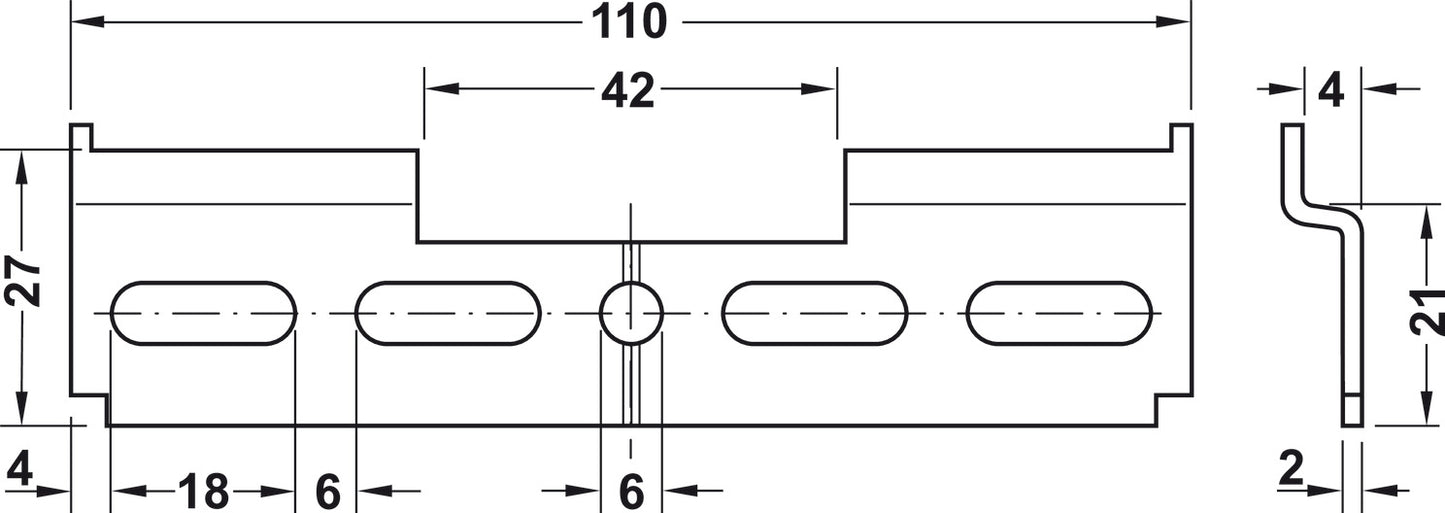 Placa Soporte Acero Galv. 110 mm - Durabilidad y Facil Montaje