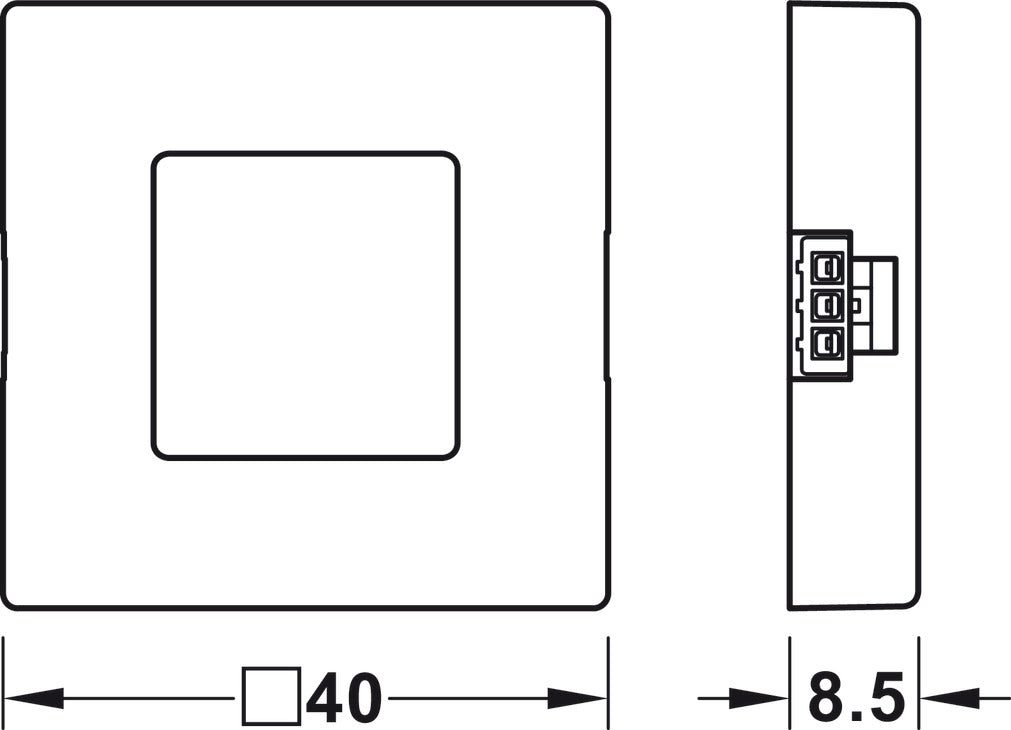 Interruptor Sensor Modular Häfele Loox - Eficiencia Energética