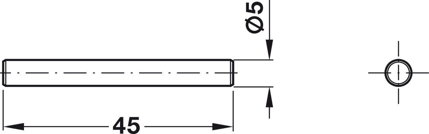 Soporte Entrepañ Acero Níquel 5×45 mm - Häfele