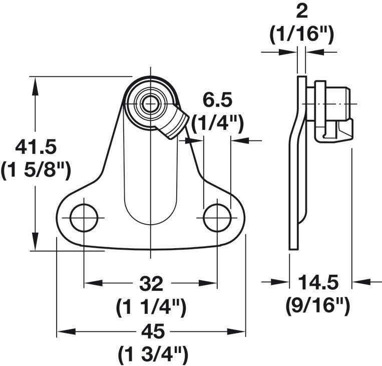 Bracket Lid Stay Duo Cab 37mm | Soporte Elevable Häfele