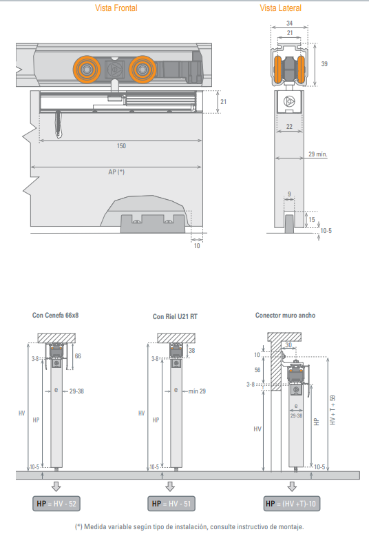 Sistema DN-80 OL: Oculto Lateral - Alta Seguridad