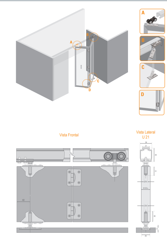 Sistema DN-80 PL 2 Puertas con Infrarrojos