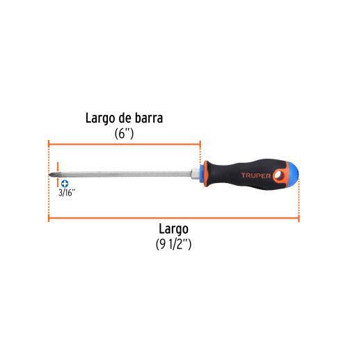 Destornillador Phillips #1 - Mango Comfort Grip Ergonómico