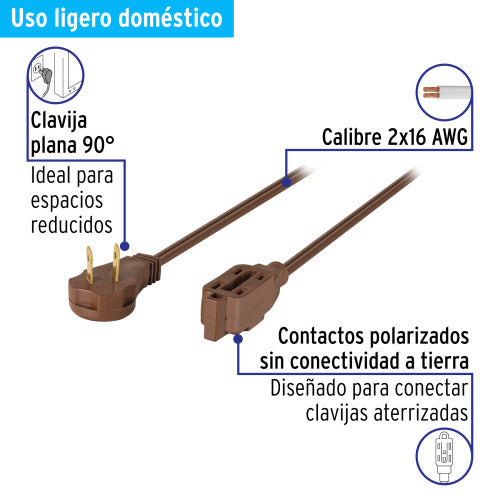 Extensión Eléctrica Voltech 10m - Café Ideal Hogar