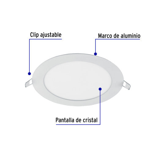 Luminario LED Empotrado Redondo 12W - Iluminación Moderna