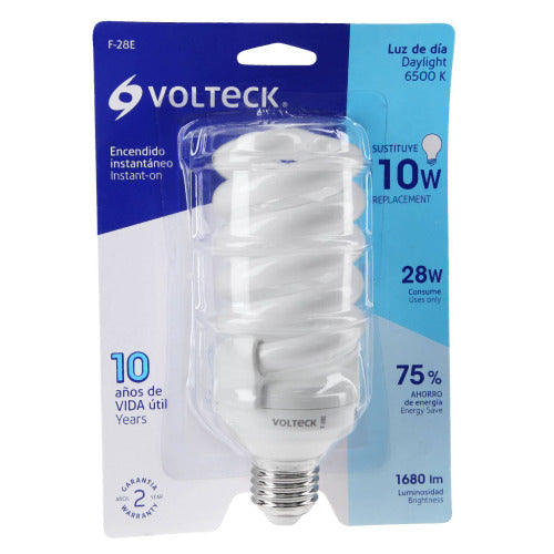 Foco Ahorrador 28W Espiral Voltech - Iluminación Eficiente
