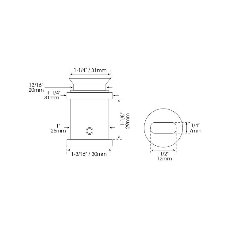 Conector 6301 Pachuca para Cristales de 8mm a 12mm