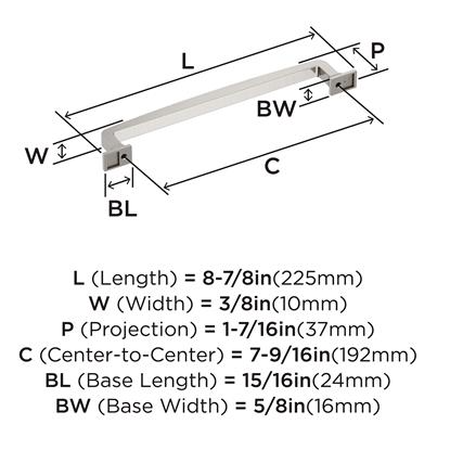 Grifería Westerly Níquel Satinado 128mm - Estilo Moderno