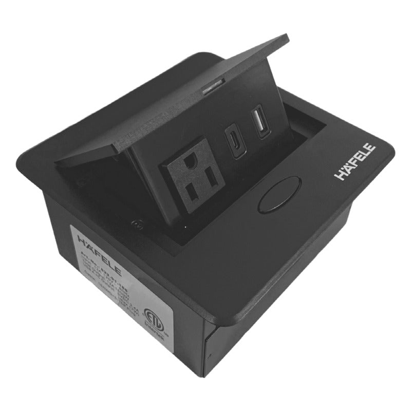 Centro de Carga Elevable Häfele: USB A + C y Contacto