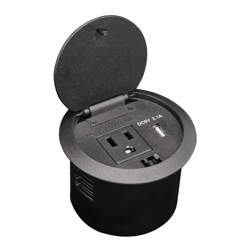 Estación Conexión Häfele: Tapa Táctil, USB y 125 V