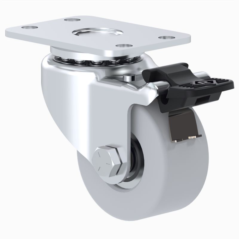 Rodaja Industrial 2ʺ Giratoria con Freno Inoxidable