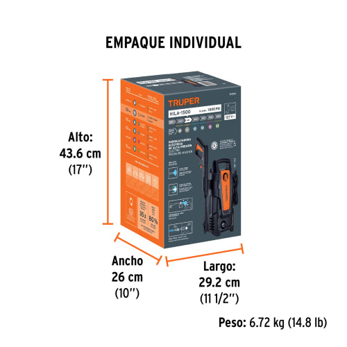 HIDROLAVADORA ELECTRICA 1500 PSI