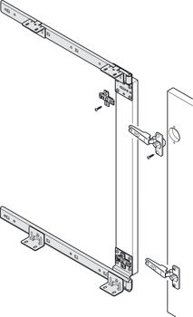 Herraje Puerta Giratoria 500mm Häfele - Calidad Alemana
