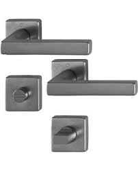 Manijas Dallas WC Latón Antracita Satinado - Seguridad Premium