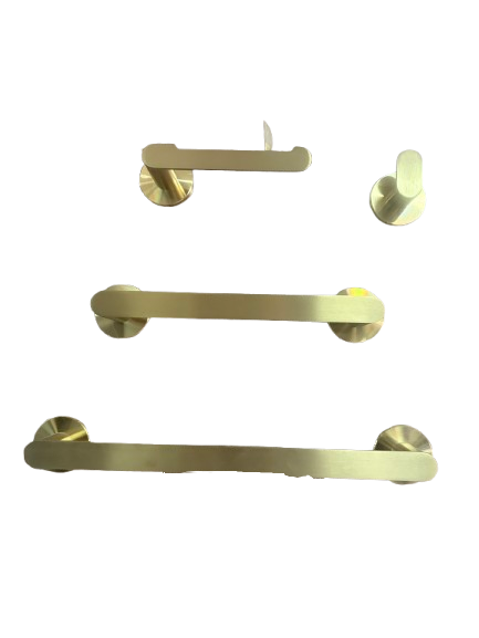 Set de accesorios para baño latón satinado