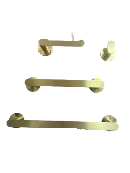 Set de accesorios para baño latón satinado