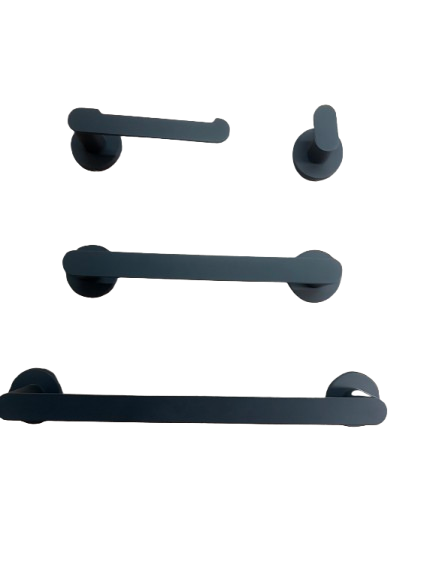 Set de accesorios para baño negro mate