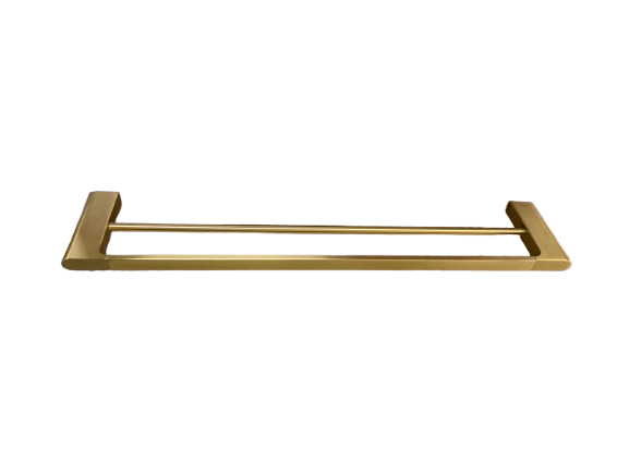 Toallero doble Satin brass