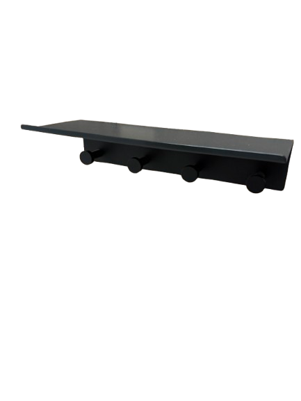 Perchero con Repisa Negro LJ3320 - Organiza tu Espacio