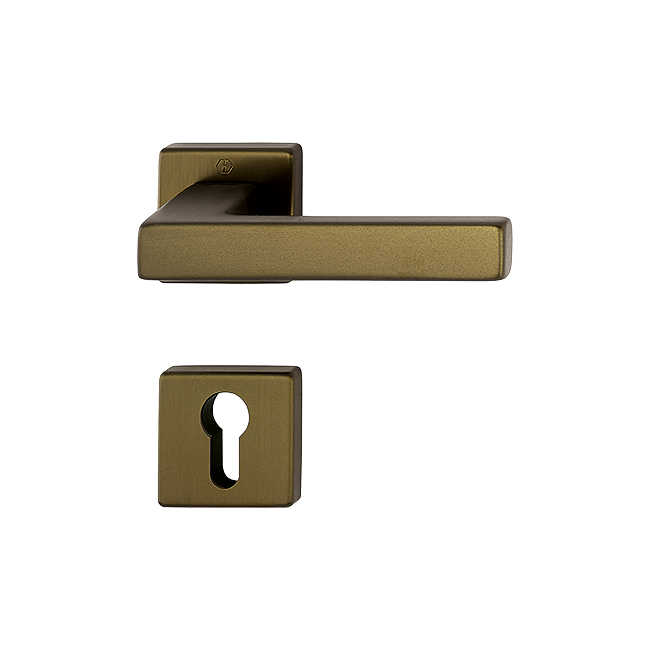 Kit Puerta AUSTIN Aluminio Bronce Satinado c/Bocallave Hoppe