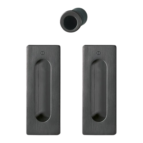 Kit Ciega Satinado M464 Spazio - Paso F96-1-R Negro
