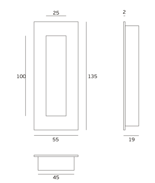Cazoleta JNF Inox 100X55mm - Acero Inoxidable