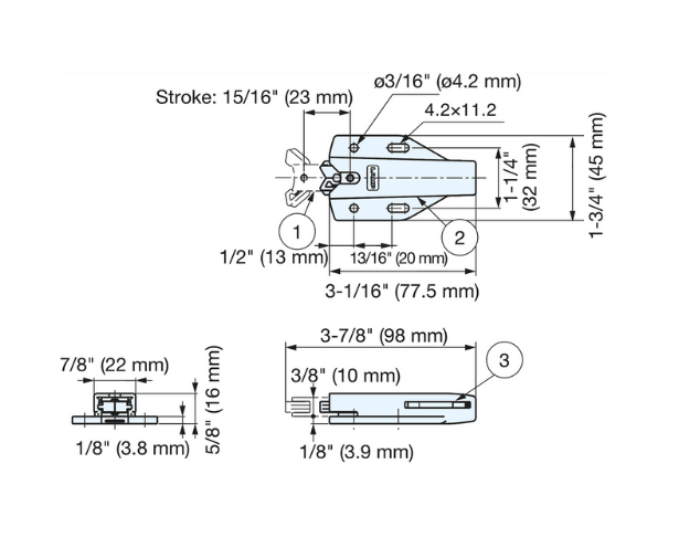 MLC-100WT TOUCH LATCH